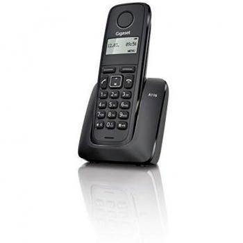 Gigaset A116 - Teléfono Inalámbrico, Agenda 50 Contactos, Negro