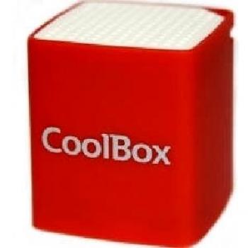 CoolBox- CUBEMINI Altavoz Bluetooth, Rojo