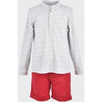 Conjunto de bebé niño de camisa y bermuda de algodón