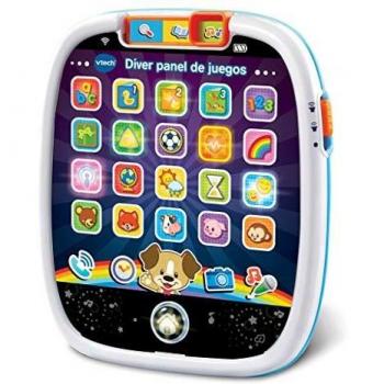 VTech - Díver Panel de Juegos, Juguete bebé +12 Meses, Tableta educativa Infantil con Luces, Sonidos y Canciones, enseña números, Letras, Figuras, Animales y más sorpresas, Multicolor