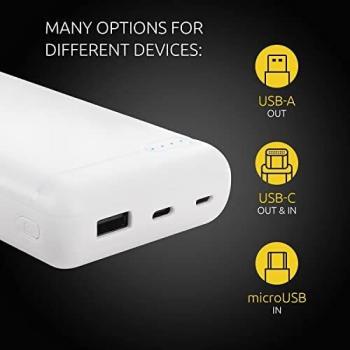 Intenso XS20000 Powerbank Zusatzakku LiPo 20000 mAh 7313552 Polímero de litio Blanco