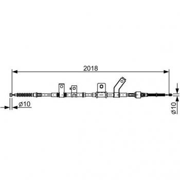 Cable de freno de mano BOSCH 1 987 482 516