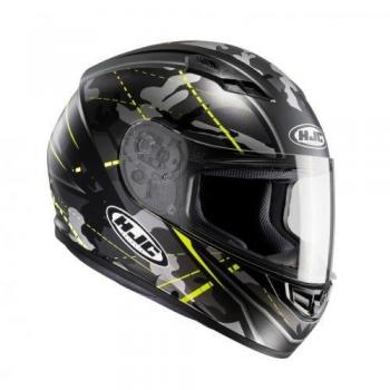 HJC 101674 X S Casco Moto, Negro/Amarillo Neón, XS
