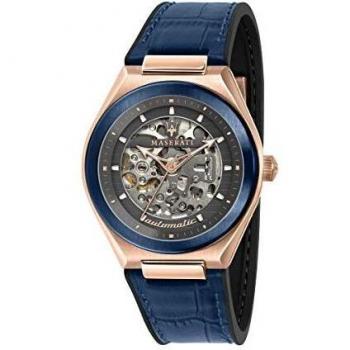 Men's Watch, TRICONIC Collection, Made of Steel, PVD Rose Gold, Leather - R8821139003