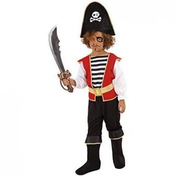 Pirates of Seven Sea - Disfraz Pirata Travieso infantil, Talla S 3-4 años