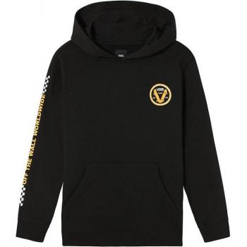 Sudadera Capucha Vans Global Stack Niño Negro