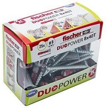 fischer - Taco Duopower 8X40 S/ taco y tornillo para cualquier superficie/