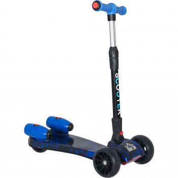 HOMCOM Patinete Scooter para Niños Plegable con Altura Ajustable de 4 Niveles, Música, Luces LED y Nebulizador de Agua, para +3 Años, 61