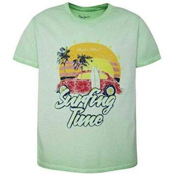 Pepe Jeans - Camiseta PB502827 ARIS 613 Menthol -Camiseta Manga Corta para NIÑO