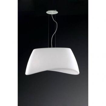 Lámpara colgante Cool 2 Bulbos E27 ovalada Exterior IP44, blanco mate / blanco opal