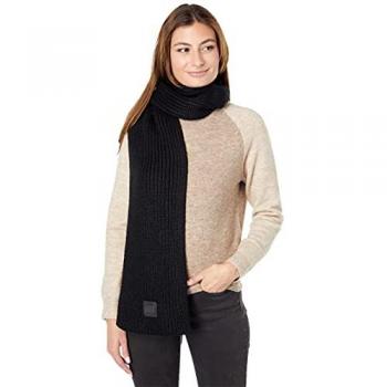 Bufanda Chunky Rib Knit UGG para Mujer, Color Negro Puro, Talla Única