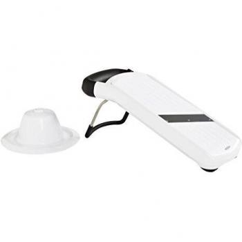 OXO Good Grips - Cortador y rallador de verdura, mandolina de acero inoxidable, color blanco