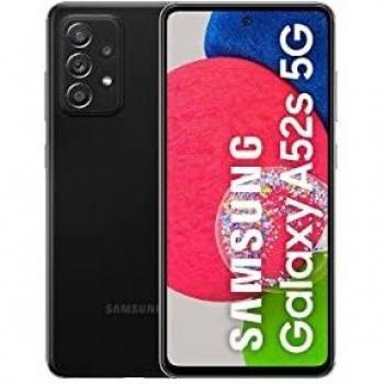 Samsung Smartphone Galaxy A52s 5G con Pantalla Infinity-O FHD+ de 6,5 Pulgadas, 6 GB de RAM y 128 GB de Memoria Interna Ampliable, Batería de 4500 mAh y Carga Superrápida Negro