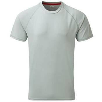 Camiseta de Manga Corta Gill UV Tec para Hombre, Color Gris, Protección Solar UV, Ligera con Propiedades SPF