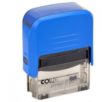 Colop Printer C20 Duplicado Self-Inking Stamp with E/20 Replacement Pad 14x38mm Blue