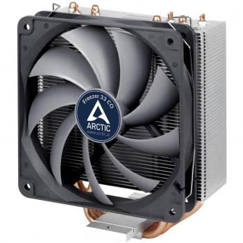 ARCTIC Freezer 33 CO - Enfriador de CPU semi pasivo con ventilador PWM 120 mm para Intel 1151,1150,1155,1156/2011-3 y AMD AM4, color negro y gris