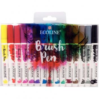 TALENS ROTULADOR ECOLINE BRUSHPEN ESTUCHE 15 UNIDADES ECOLINE