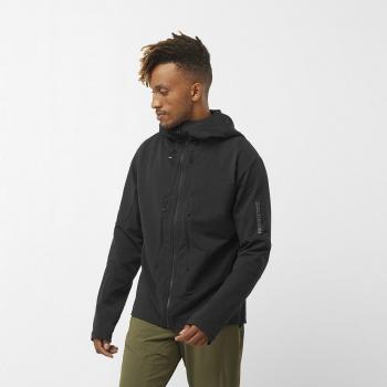 Chaqueta cortavientos de hombre Salomon Outpeak Softshell negra (M) con capucha