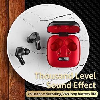 2020 Auriculares inalámbricos Bluetooth actualizados con micrófono de Audio estéreo hasta 15 Horas de Juego Estuche portátil de Carga Deportiva