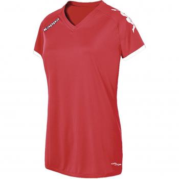 Kappa Cascia Ss Wo Camiseta, Mujer, Rojo, XL