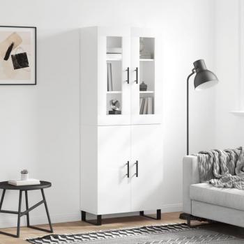 Armario alto blanco pulido de madera multicapa 69,5x34x180 cm