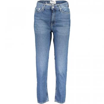 High-Waisted Slim-Fit Embroidered Blue Jeans - W28