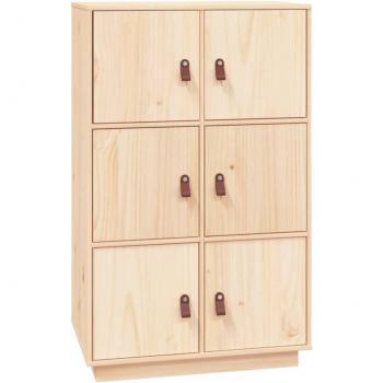 Aparador de madera maciza de pino 67x40x108,5 cm Mueble de Almacenaje de Salón Buffet Armario Auxiliar Armario de Almacenamiento Marrón