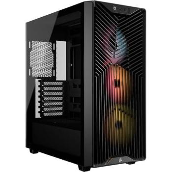Caja Corsair 3200D RS ARGB Semitorre ATX con Vidrio Templado y 3 Ventiladores RGB - Negro