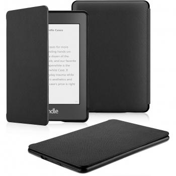 OMOTON Funda Kindle Paperwhite Carcasa Kindle Paperwhite 2018 Funda, PU, Sueño Automático, Cierre Magnético, Color Negro, Solo Kindle Paperwhite 2018