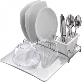 Metaltex Escurreplatos, Blanco/Gris, 0 Inches, 3 Unidades