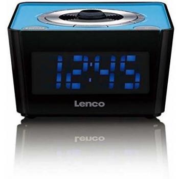 Lenco CR-16 - Radio Reloj Despertador con Proyector en Azul