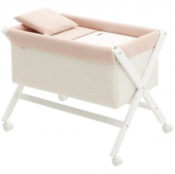 Minicuna Tijera Madera Magia Rosa/Bco 55X87X74 Cm