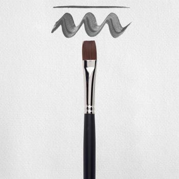 Pincel Rembrandt Teijin Sintético Negro Serie 290 Número 16 Plano