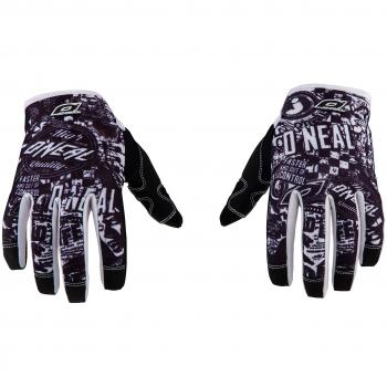 O'Neal Jump Wild Guantes de Bicicleta, Niños, Negro / Blanco, M