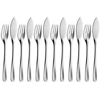 WMF Ambiente Juego 6 Cubiertos para Pescado, Acero Inoxidable Pulido
