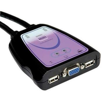 KVM CONMUTADOR AUTOMATICO 2 PC'S STAR MINI USB CON CABLES INCORPORADOS