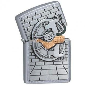 Zippo Unisex Seguro con Caja Sorpresa Regular Resistente al Viento más Ligero, Calle Chrome, un tamaño