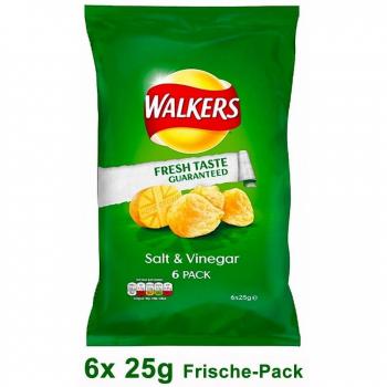 Walkers Sal Y Vinagre Patatas A La Inglesa 25g X 6 Por Paquete