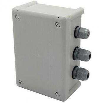 Aqua Control B57009 B57009-Relé de Arranque Bomba. Rele Desde 0,5 8 HP. Compatible con Todos los programadores de riego de 24 V. Armario de plástico Resistente a la Intemperie, Gris, 10x14x20 cm