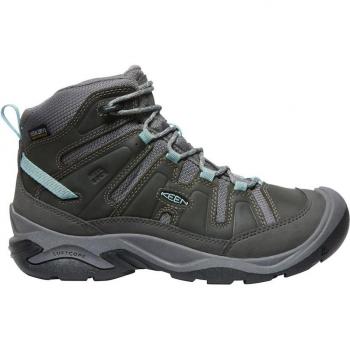 Botas de montaña Keen Circadia Mid WP para mujer, impermeables, color gris acero/nube azul