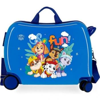 Maleta Infantil Rígida 4 Ruedas Multidireccionales Paw Patrol Equipaje de Mano Azul 34L