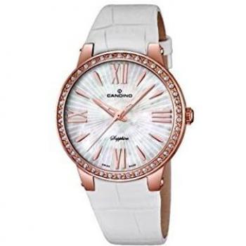 Reloj de Mujer Candino Lady Casual C4598/1 con Correa de Piel Blanca
