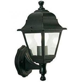 Applique de pared exterior Nano negra E27 60W, aluminio, dimensiones 20x15xh.33 cm