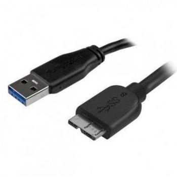 StarTech.com 0.5m (20in) Slim USB 3.0 A to Micro B Cable - Male/Male - USB 3.2 Gen 1 (3.1 Gen 1) - Black