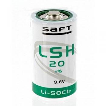 SAFT - Batería litio Saft 3.6V 13Ah LSH20 formato D - LSH 20 - fils + connecteur 4.5 mm