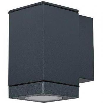 Aplique LED de Muro con Portalámpara GU10 en Aluminio Gris Oscuro IP44