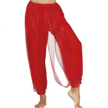 Pantalones de Danza del Vientre Rojos