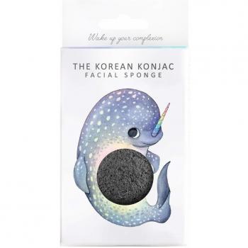 The Konjac Sponge Co Esponja Facial, Negro - 1 Unidad