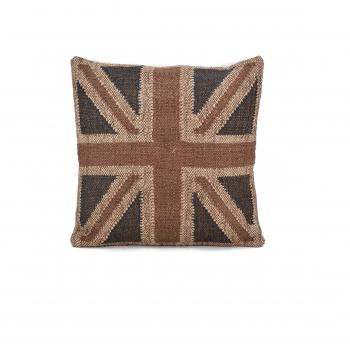 Moycor Yute England - Cojín, 60 x 60 x 10 cm, color tricolor