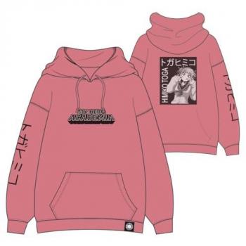 Sudadera con Capucha Mujer My Hero Academia Rosa - Talla M - Elaborado con Algodón de 260 gsm - Con Himiko Toga - Producto Original Diseñado en España